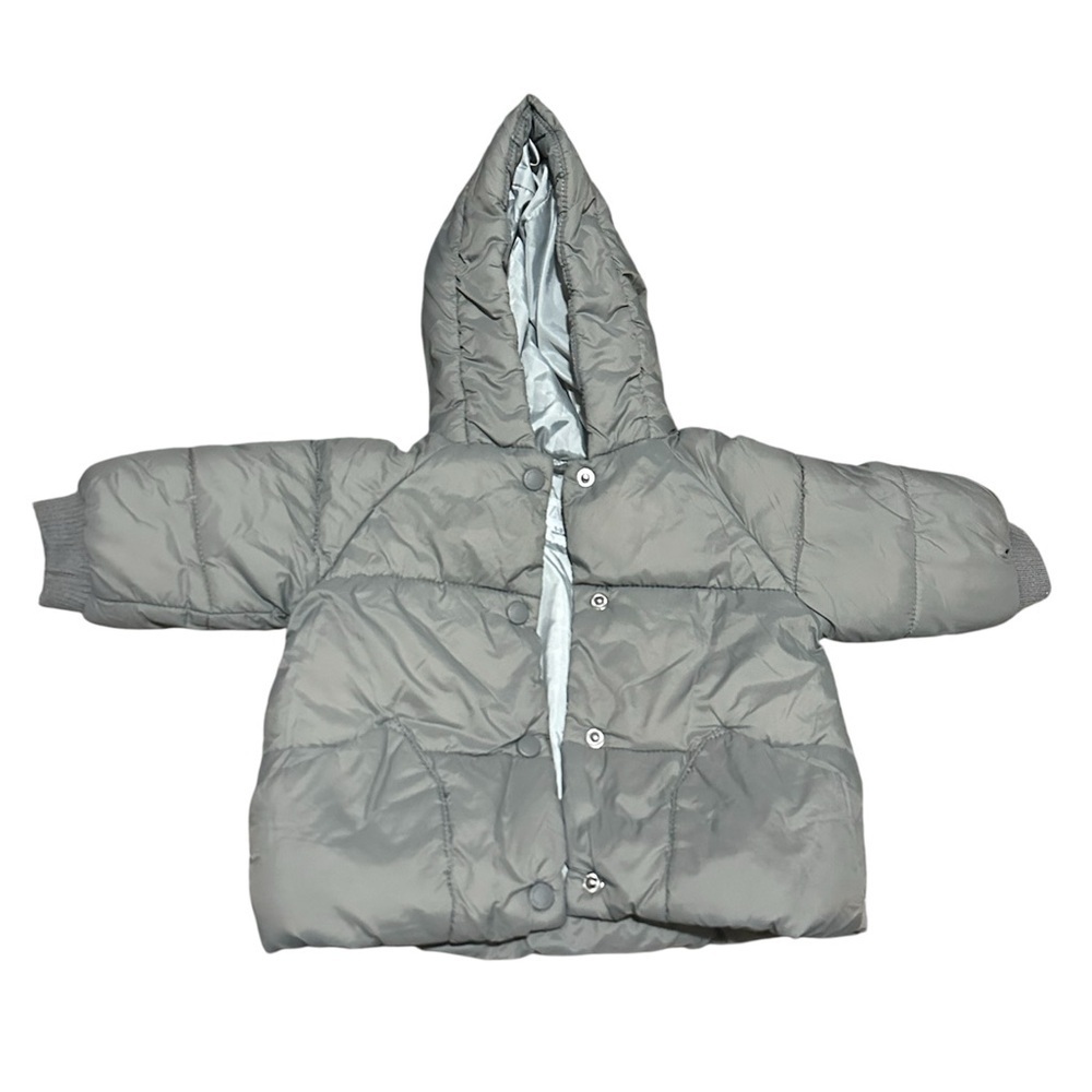 Zara Silver Puffer Jacket - Picture 2 of 5